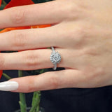 Marquise Halo Moissanite Ring