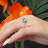 Marquise Halo Moissanite Ring