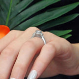 Marquise Halo Moissanite Ring