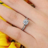 Channel Set Round Moissanite Ring