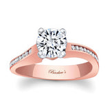 Channel Set Round Moissanite Ring