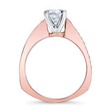 Channel Set Round Moissanite Ring