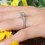 Channel Set Round Moissanite Ring