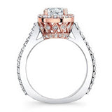 1 carat Halo Moissanite Engagement Ring