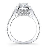 1 carat Halo Moissanite Engagement Ring