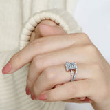 Split Shank Princess Cut Engagement Ring