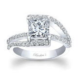Split Shank Princess Cut Engagement Ring