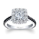 Black Diamond Accent Princess Ring