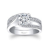 1 Carat Moissanite Curved Bridal Set