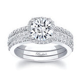 Halo Moissanite Wedding Set