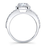Halo Moissanite Wedding Set