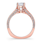 Round And Princess Cut Diamond Ring