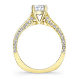 Round And Princess Cut Diamond Ring