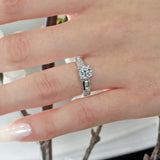 Round And Princess Cut Diamond Ring