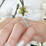 Round And Princess Cut Diamond Ring