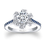 Ribbon Blue Sapphire Accent Ring
