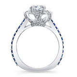 Ribbon Blue Sapphire Accent Ring