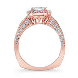 Princess Cut Halo Diamond Ring