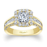 Princess Cut Halo Diamond Ring