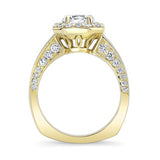 Round Cut Halo Moissanite Ring