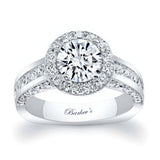 Round Cut Halo Moissanite Ring