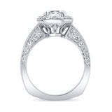 Round Cut Halo Moissanite Ring