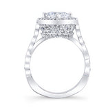 Vintage Princess Cut Halo Ring