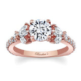 Marquise And Round Moissanite Engagement Ring
