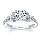 Marquise And Round Moissanite Engagement Ring