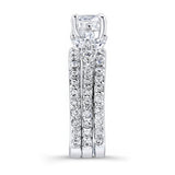 Marquise And Round Moissanite Ring Set With 2 Bands