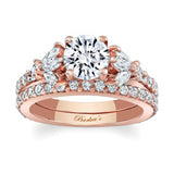 Marquise And Round Moissanite Ring Set