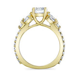 Marquise And Round Moissanite Ring Set