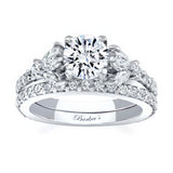Marquise And Round Moissanite Ring Set