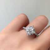 2 Carat Moissanite Halo Diamond Ring