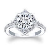 2 Carat Moissanite Halo Diamond Ring