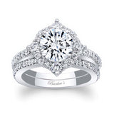 2 Carat Moissanite Halo Diamond Bridal Set
