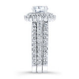 Moissanite Sunflower Bridal Set With 2 Bands