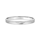 2mm Diamond Cut White Gold Wedding Band