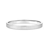 2mm Linear Texture White Gold Wedding Band