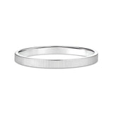 2mm Linear Texture White Gold Wedding Band