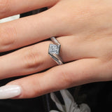 1 Carat Princess Cut Diamond Bypass Ring