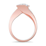 1 Carat Princess Cut Diamond Bypass Ring