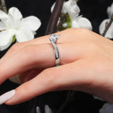 1 Carat Princess Cut Diamond Bypass Ring