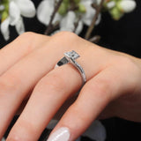 1 Carat Princess Cut Diamond Bypass Ring
