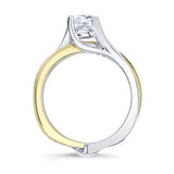 0.75 Carat Moissanite Interlocking Bridal Set