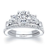 Vintage 3 Stone Moissanite Ring Set