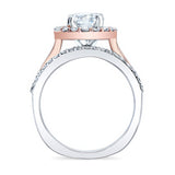 Cathedral Halo Moissanite Engagement Ring