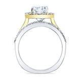 Cathedral Halo Moissanite Engagement Ring