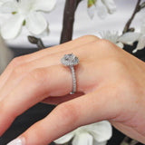 Double Halo Round Engagement Ring