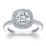 Double Halo Round Engagement Ring